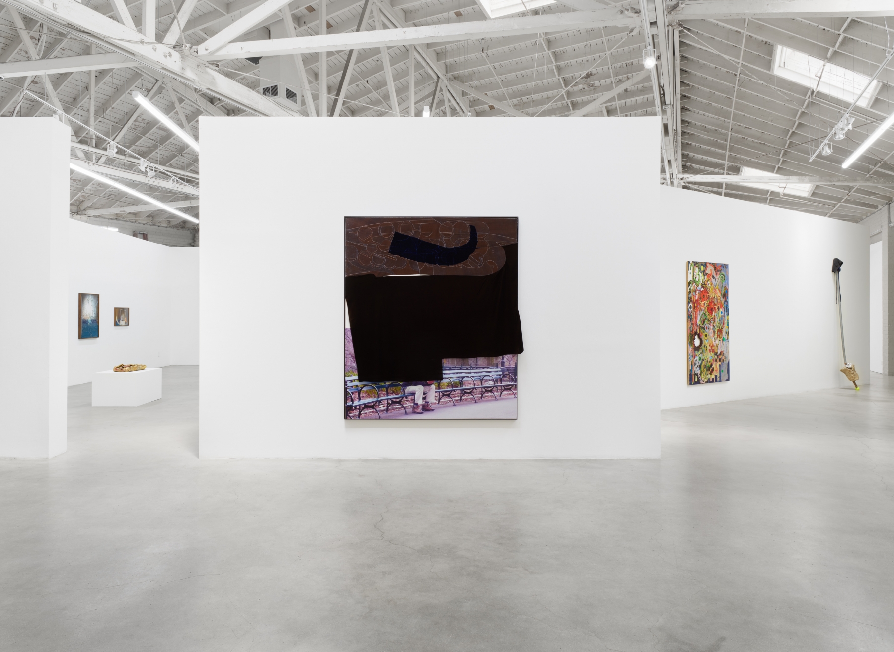 Installation view of Majeure Force, Part Two, featuring works by Melanie Schiff, Sterling Ruby, Rose Marcus, JPW3, and Daniel T. Gaitor-Lomack.