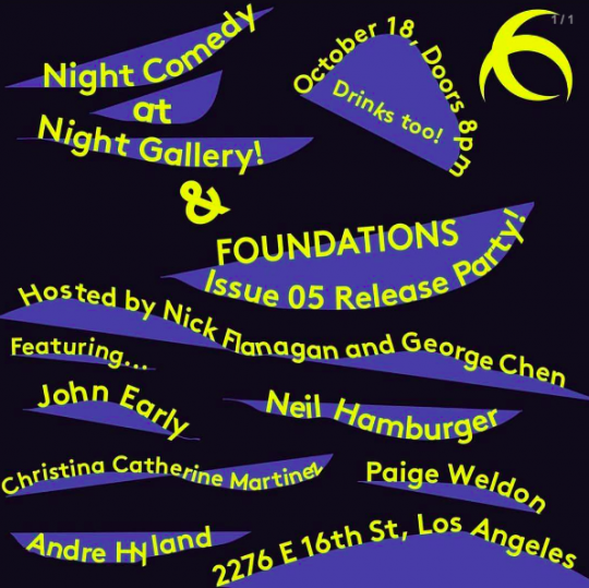 Foundations Issue 5 Launch Party / Night Comedy
