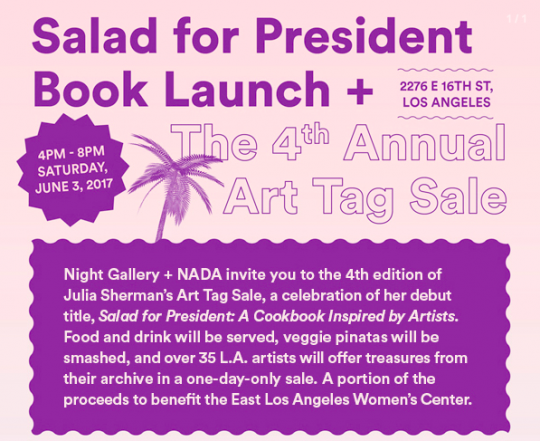 Tag Sale + Salad For President Book Launch