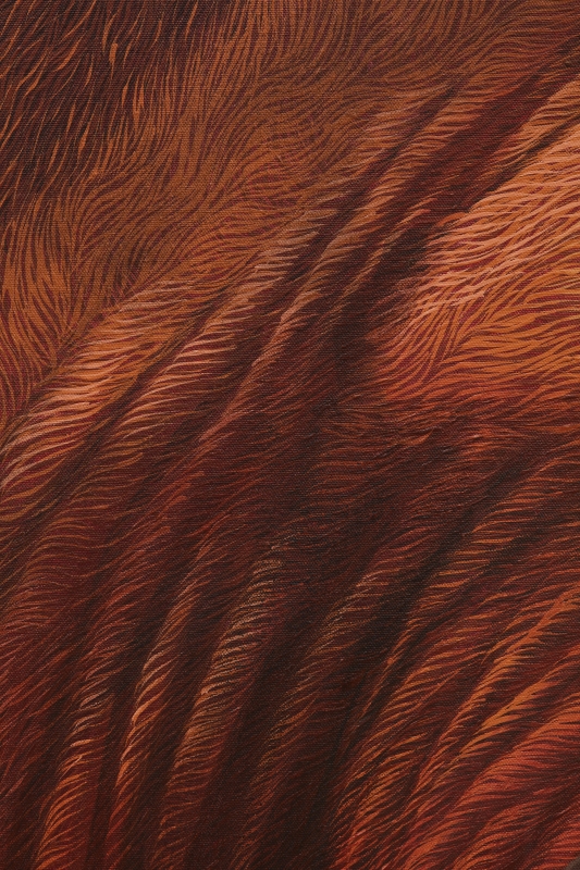 "Bridled Brown Horse," detail, 2021
