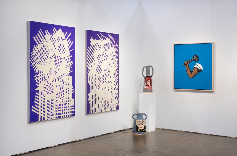 Installation view, Art Toronto with Awol Erizku and David Korty, 2017