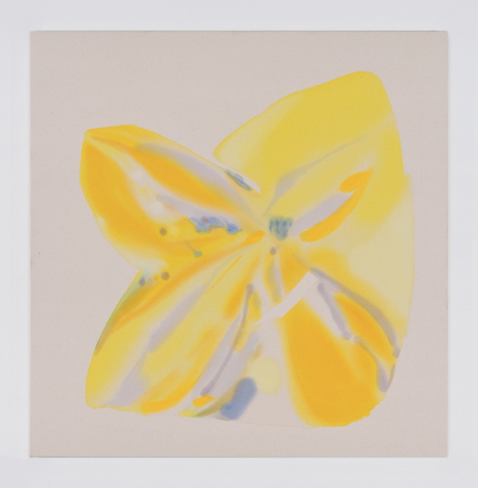 &quot;Butterfly Vision (Yellow),&quot; 2015. Acrylic and aqua-oil on canvas. 40 x 39 in.