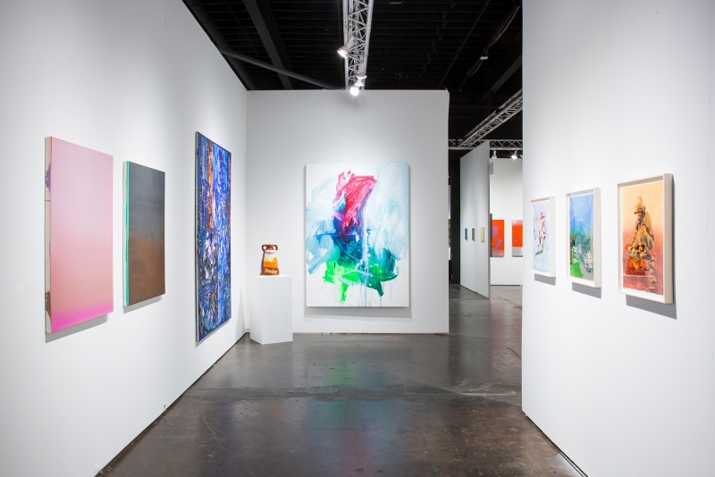 Wanda Koop, JPW3, Andrea Marie Breiling, and Claire Tabouret, installation view at NADA Miami, 2018.
