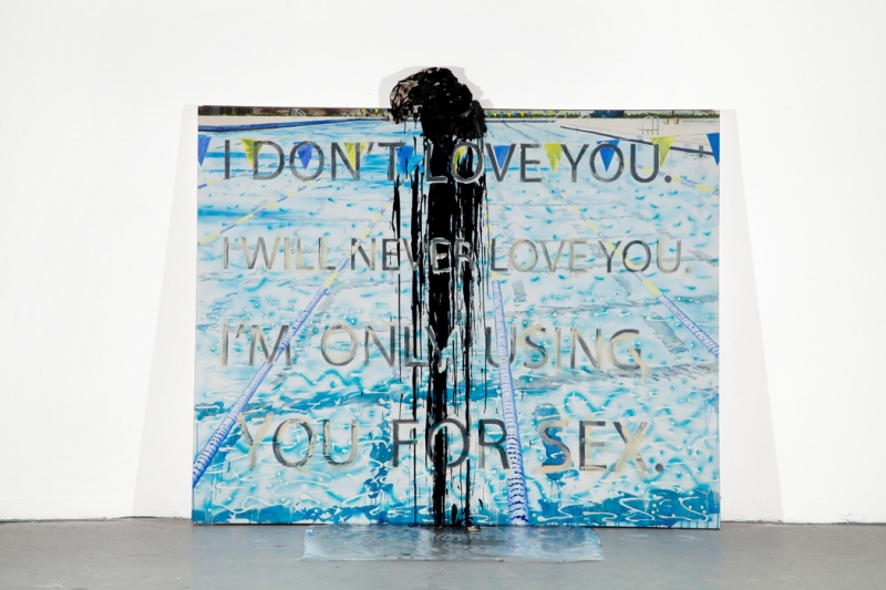 "Pool Painting II (I Don't Love You)," 2012