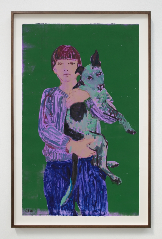 Claire Tabouret, "George and Me (purple)," 2020