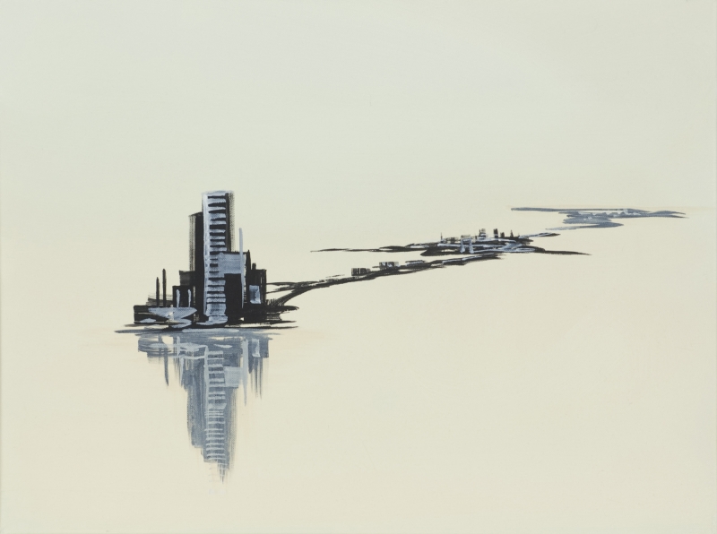 "Satellite Cities (Black and Ivory)," 2002