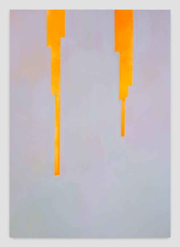"In Absentia (Luminous Orange Yellow - Blue Grey)," 2017