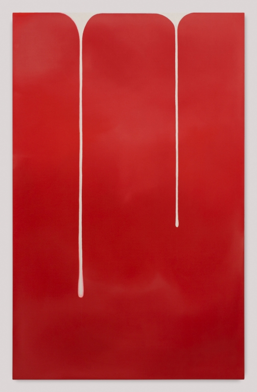Wanda Koop, "Spill (Red-White)," 2018