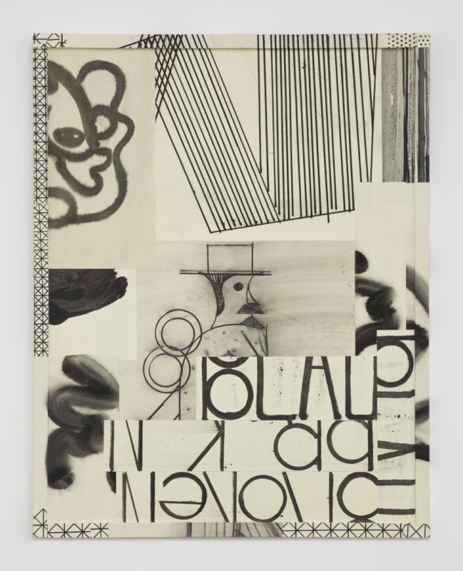 David Korty, "Paper Frames #4," 2015, ink and silkscreen on panel
