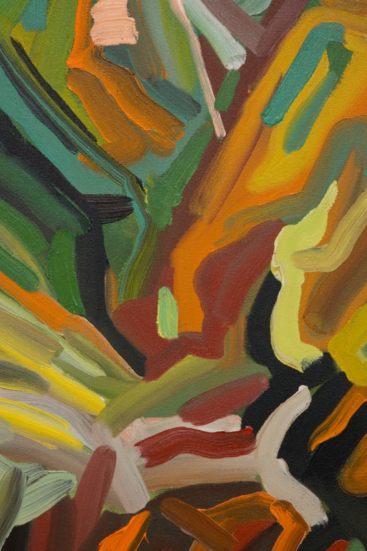 "Mt. Wilson (Green, Green, Black, Yellow, Green)," 2015. Detail.