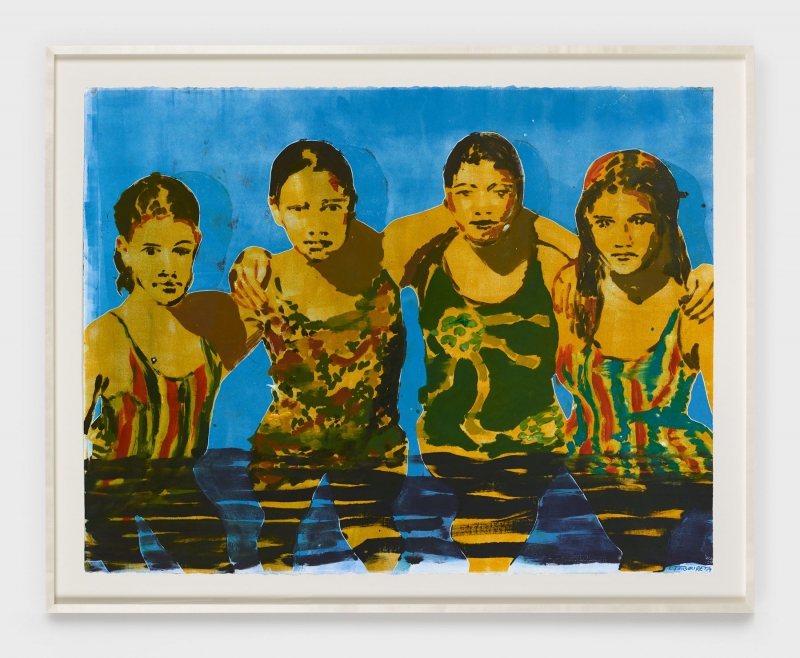 Claire Tabouret, "The Swimmers (blue)," 2019