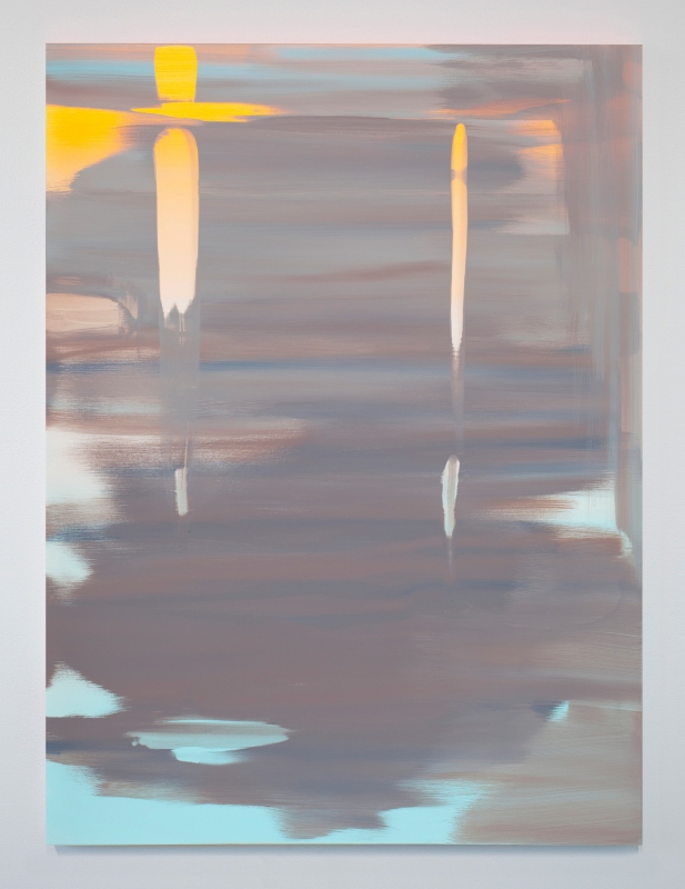Wanda Koop, "Reflect (Luminous Orange-Horizon Blue)," 2018